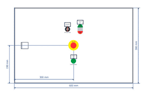 Schematische Darstellung des Prüffeld-Tableau PT 111